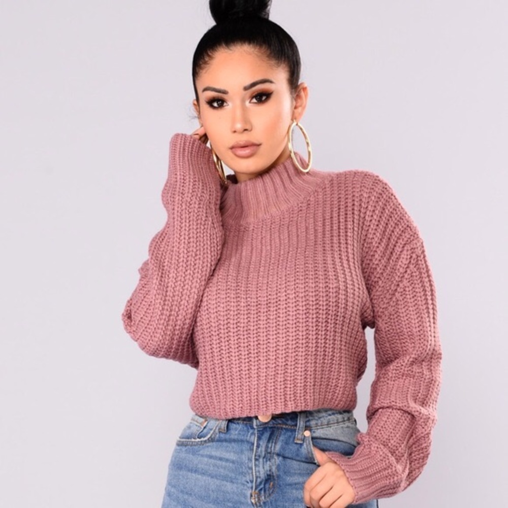 Avelina Long Sleeve Sweater - Mauve fashion nova